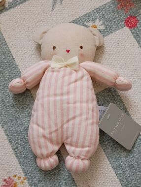 NWT Alimrose Pink Striped Teddy Lovey